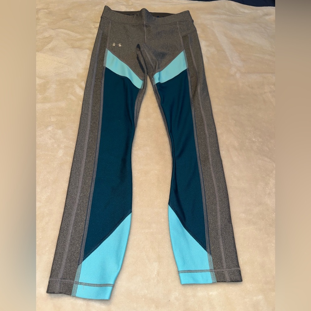 Under Armour Gray and Blue Athletic Leggings